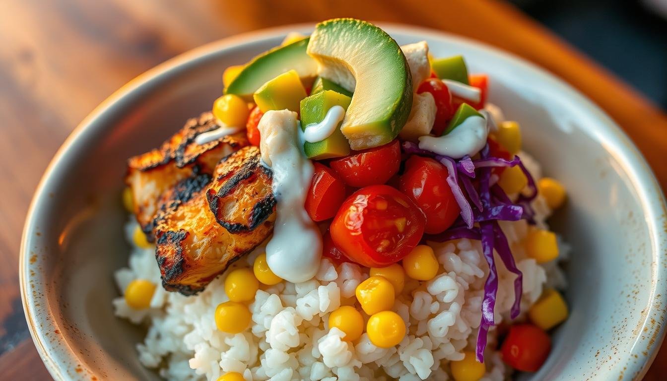 Street Corn Chicken Rice Bowl